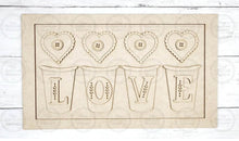 Load image into Gallery viewer, Love Heart Flower Bucket Valentine Sign File SVG | Valentine Laser Cut File | Valentine Mantle decor | Valentine SVG | Love SVG
