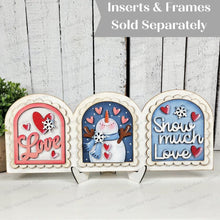 Load image into Gallery viewer, Valentine Snowman Mini Arch Sign Set SVG Sign Bundle | Seasonal Interchangeable Mini Sign Bundle | SVG Laser Cut File | Boho Signs
