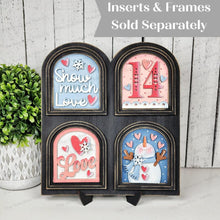 Load image into Gallery viewer, Valentine Snowman Mini Arch Sign Set SVG Sign Bundle | Seasonal Interchangeable Mini Sign Bundle | SVG Laser Cut File | Boho Signs
