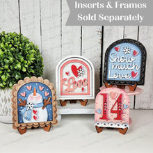 Load image into Gallery viewer, Valentine Snowman Mini Arch Sign Set SVG Sign Bundle | Seasonal Interchangeable Mini Sign Bundle | SVG Laser Cut File | Boho Signs
