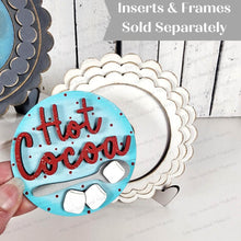 Load image into Gallery viewer, Interchangeable Decorative Scallop and Bead Frame Bundle SVG | Laser Cut File | 3" Round Sign Insert Frame | Seasonal Interchangeable
