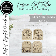 Load image into Gallery viewer, Valentine Mini Arch Sign Set SVG Sign Bundle | Seasonal Interchangeable Mini Sign Bundle | SVG Laser Cut File | Boho Signs
