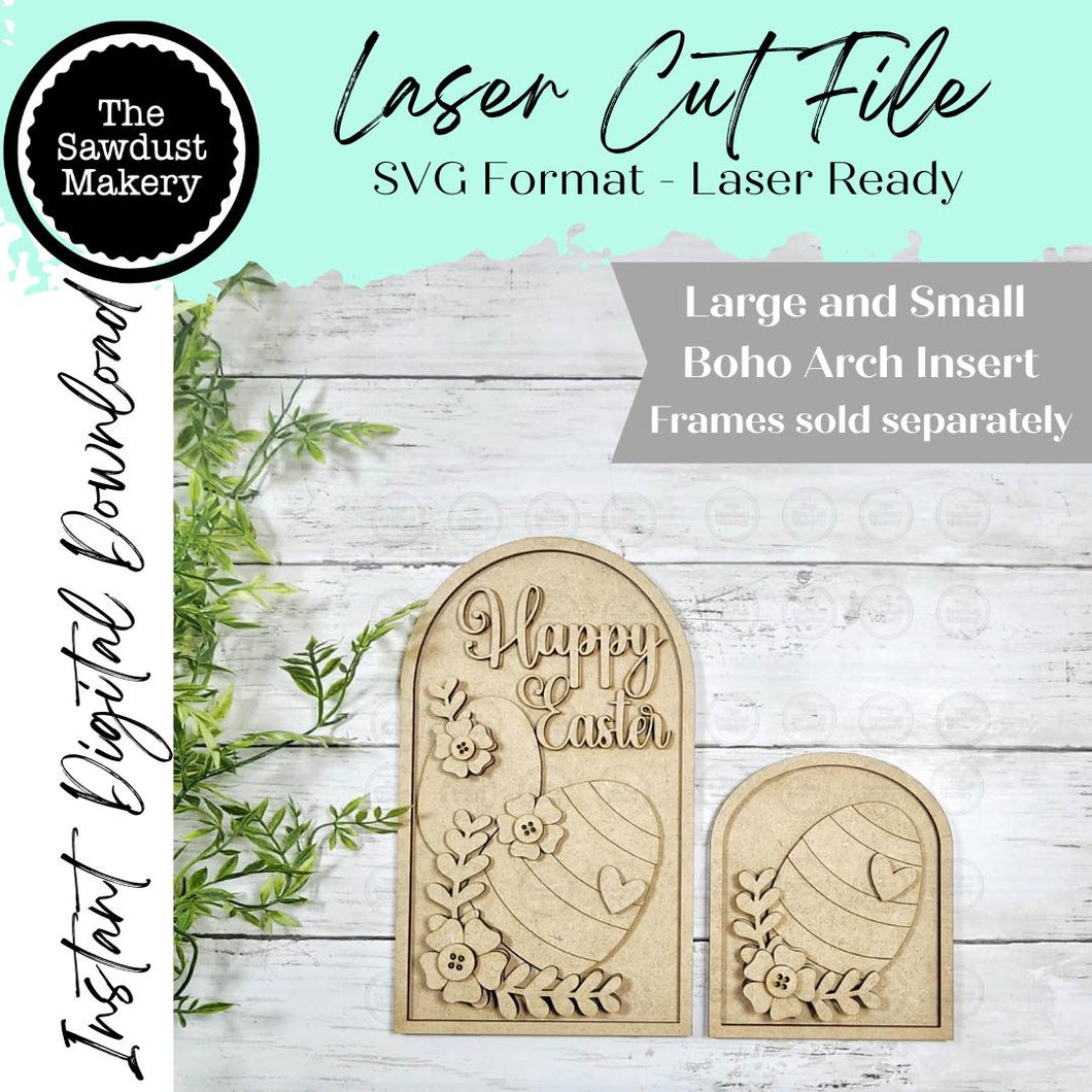 Interchangeable Large & Small Arched Boho Sign Insert | Easter Egg Arc ...