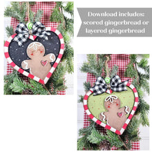 Load image into Gallery viewer, Gingerbread Candy Cane Heart Christmas Ornament SVG File | Laser Cut File | Christmas Ornament SVG | Ornament SVG | Gingerbread Ornament svg
