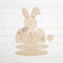 Load image into Gallery viewer, Prim Bunny Easter Shelf Sitter SVG File | Laser Cut File | Easter | Prim Bunny SVG | Easter Egg | Standing Easter Decor | Bunny SVG
