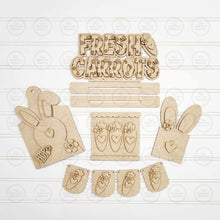 Load image into Gallery viewer, Prim Bunnies &amp; Carrot Decor Set SVG File | Prim Bunny SVG| Laser Cut File | Tiered Tray Decor | Easter SVG File | Prim Easter Decor
