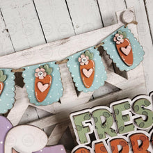 Load image into Gallery viewer, Prim Bunnies &amp; Carrot Decor Set SVG File | Prim Bunny SVG| Laser Cut File | Tiered Tray Decor | Easter SVG File | Prim Easter Decor

