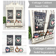 Load image into Gallery viewer, Add-on Home Sweet Home Cottage Cabinet Insert SVG | Laser Cut File | Cottage Cabinet Shelf Sitter | Seasonal Insert | Interchangeable Decor

