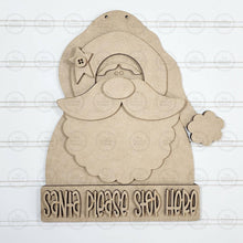 Load image into Gallery viewer, Prim Santa Stop Here Door Hanger Bundle SVG File | Laser Cut File | Christmas SVG | Santa svg | Prim Christmas Decor | Rustic Santa

