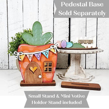 Load image into Gallery viewer, Add-on for Decorative Interchangeable Pedestal Stand | Carrot House Scene | Laser Cut File | Seasonal Interchangeable | Pedestal SVG
