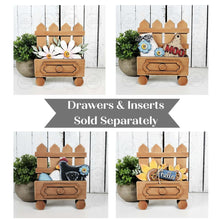 Load image into Gallery viewer, Farmhouse Cow Cottage Drawer Insert SVG | Laser Cut File | Cottage Drawer Shelf Sitter | Seasonal Insert | Interchangeable Decor
