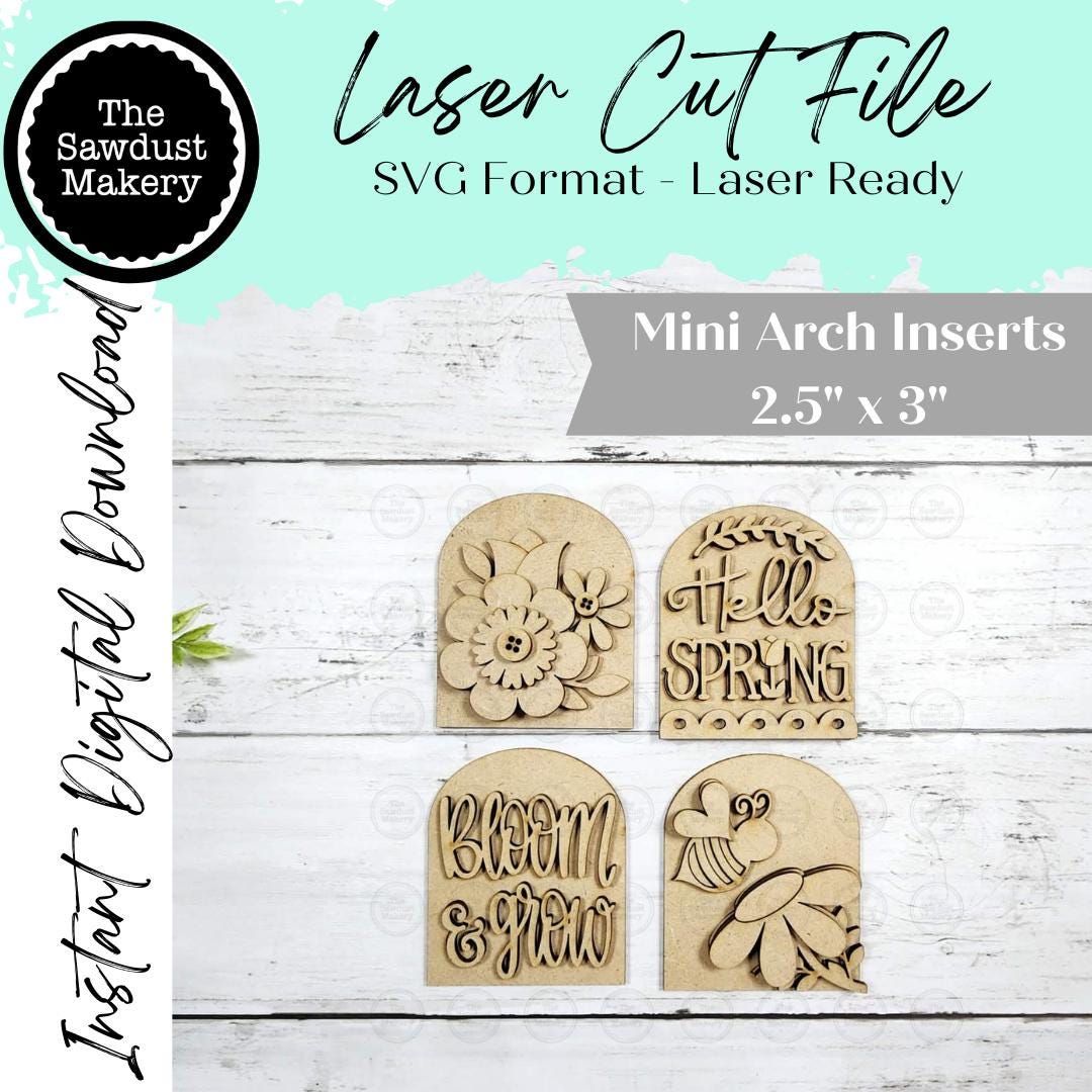 Svg Ign Spring Flowers Mini Arch Sign Set SVG Sign Bundle | Seasonal Interchan ...