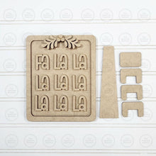 Load image into Gallery viewer, Falalalala Christmas Sign SVG File | Laser Cut File | Christmas Sign SVG | Christmas Shelf Sitter SVG | Digital Download
