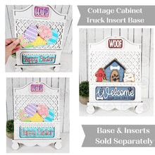 Load image into Gallery viewer, Cottage Cabinet Interchangeable 12"Truck Frame Base SVG | Home Decor SVG | Laser Cut File | Interchangeable Shelf Sitter SVG
