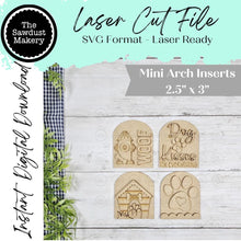 Load image into Gallery viewer, Dog Mini Arch Sign Set SVG Sign Bundle | Seasonal Interchangeable Mini Sign Bundle | SVG Laser Cut File | Boho Signs
