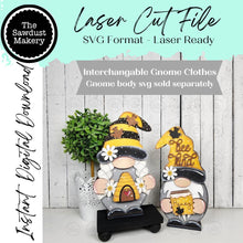 Load image into Gallery viewer, Add-on Interchangeable Gnome SVG File | Honey Bee Gnome Add - on | Laser Cut File | Bee SVG File | SVG | Gnome | Gnome Shelf Sitter
