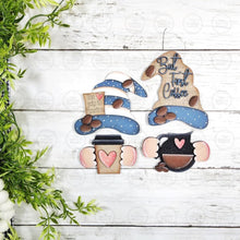 Load image into Gallery viewer, Add-on Interchangeable Gnome SVG File | Coffee Gnome Add - on | Laser Cut File | Coffee SVG File | SVG | Gnome | Gnome Shelf Sitter

