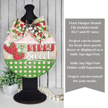 Load image into Gallery viewer, Berry Sweet Strawberry Door Hanger SVG File | Laser Cut File | Strawberry SVG File | Strawberry Door Hanger | Strawberry Welcome Sign
