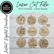 Load image into Gallery viewer, USA Patriotic Ornaments SVG Laser Cut File | 4th of July Bundle (Digital Download)
