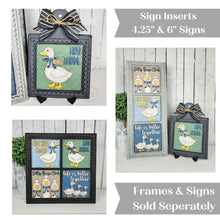 Load image into Gallery viewer, Hey Silly Goose Bundle | Laser Cut File | Interchangeable Frame | Goose Sign Inserts | Home Decor SVG | Goose Welcome Signs
