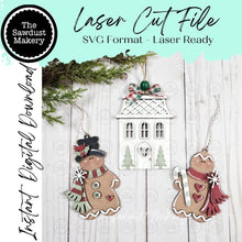 Load image into Gallery viewer, Victorian Gingerbread Ornament Bundle SVG | Laser Cut File (Digital Download)
