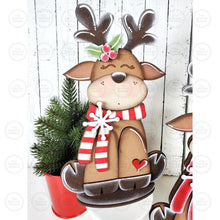 Load image into Gallery viewer, Reindeer Shelf Sitter Christmas SVG File | Laser Cut File | Christmas Reindeer SVG | Christmas SVG (Digital Download)
