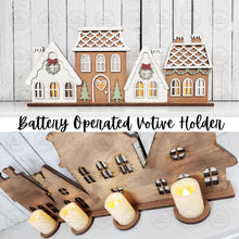 Load image into Gallery viewer, Victorian Gingerbread Village Votive Holder SVG File | Laser Cut Christmas Design (Digital Download)
