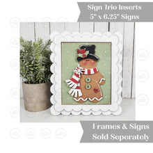 Load image into Gallery viewer, Victorian Gingerbread Christmas Trio Laser Cut File | Interchangeable Sign Inserts (Digital Download)
