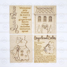 Load image into Gallery viewer, Victorian Gingerbread Christmas Trio Laser Cut File | Interchangeable Sign Inserts (Digital Download)
