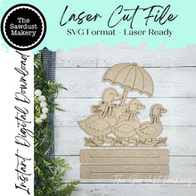 Load image into Gallery viewer, Silly Geese on Parade Shelf Sitter Laser Cut File | Goose Shelf Sitter SVG (Digital Download)
