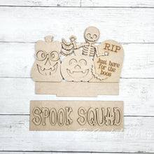 Load image into Gallery viewer, Add-on for Interchangeable Window Box | Spook Squad Halloween Window Box Insert SVG | Laser Cut File | Window Box Shelf Sitter
