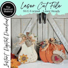 Load image into Gallery viewer, Fall Pumpkin &amp; Gourd Shelf Sitters SVG | Laser Cut File (Digital Download)
