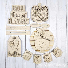 Load image into Gallery viewer, Fall Harvest Pumpkin Decor Set Tiered Tray Display SVG File | Laser Cut File | Pumpkin | Pumpkins | Fall SVG
