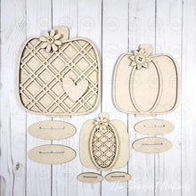 Load image into Gallery viewer, Fall Pumpkin Shelf Sitters SVG File | Laser Cut File | Pumpkins SVG | Fall Pumpkin laser Cut File
