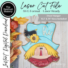 Load image into Gallery viewer, Scarecrow Door Hanger SVG File | Laser Cut, Glowforge (Digital Download)
