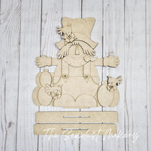 Load image into Gallery viewer, Scarecrow Shelf Sitter SVG File | Laser Cut Fall Harvest Design (Digital Download)
