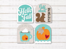 Load image into Gallery viewer, Halloween Mini Arch Sign Set SVG Sign Bundle | Seasonal Interchangeable Mini Sign Bundle | SVG Laser Cut File | Boho Signs

