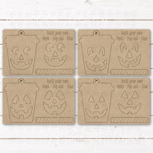 Load image into Gallery viewer, Halloween Jack o' lantern Latte Cup Gift Card Holder Laser Cut SVG File | Pop-out Gift Card Holder | Halloween SVG (Digital Download)
