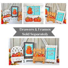 Load image into Gallery viewer, Hello Fall Drawer Insert SVG , Laser Cut File, Seasonal Decor Seasonal Insert, Interchangeable Decor (Digital Download)
