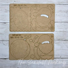 Load image into Gallery viewer, Santa Scallop &amp; Round Ornament + Pop-out Ornament Version SVG | Laser Cut File, Ornament (Digital Download)
