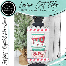 Load image into Gallery viewer, Vintage Christmas Baking Bowl Sign SVG File | Laser Cut File | Christmas SVG File | Door Hanger SVG | Cookie svg file

