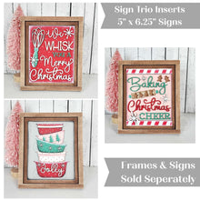 Load image into Gallery viewer, Gingerbread Christmas Trio Sign Bundle Laser Cut File | Interchangeable Frame | Fall Sign Inserts | 5" x 6.25" signs | Gingerbread House
