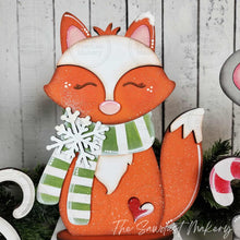 Load image into Gallery viewer, Forest Friends Christmas Shelf Sitters SVG File | Laser Cut File | Christmas Decor | Fox &amp; Mice Christmas Shelf Sitter SVG

