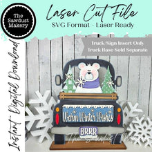 Load image into Gallery viewer, Add-on for Interchangeable Farmhouse Truck SVG | 12" and 24" Truck SVG | Polar Bear Truck | Winter Truck Interchangeable SVG
