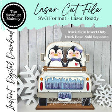 Load image into Gallery viewer, Add-on for Interchangeable Farmhouse Truck SVG | 12" and 24" Truck SVG | Chillin' Together Penguin Truck | Winter Truck Interchangeable SVG
