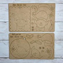 Load image into Gallery viewer, Elf Scallop &amp; Round Ornament + Pop-out Ornament Version SVG | Laser Cut File, Ornament (Digital Download)
