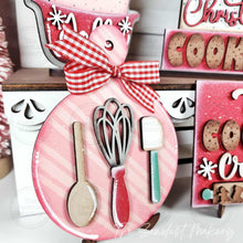 Load image into Gallery viewer, Christmas Baking Decor Set Tiered Tray Display SVG File | Laser Cut File | Christmas SVG | Vintage Christmas SVG
