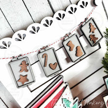 Load image into Gallery viewer, Christmas Baking Decor Set Tiered Tray Display SVG File | Laser Cut File | Christmas SVG | Vintage Christmas SVG
