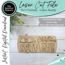 Load image into Gallery viewer, Add-on File for Interchangeable Round Door Hanger | Christmas Tree Farm Insert | Laser Cut File (Digital Download)
