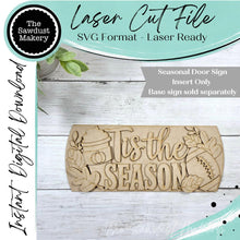Load image into Gallery viewer, Add-on File for Interchangeable Round Door Hanger | Tis the Season Fall Insert | Laser Cut File (Digital Download) | Football | Pumpkin
